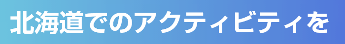 北海道でのアクティビティを